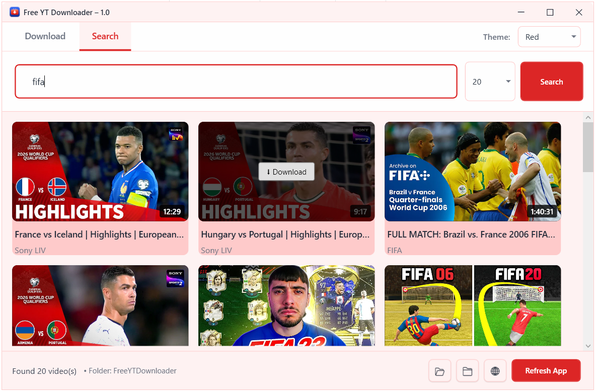 Search Videos with Free YT Downloader
